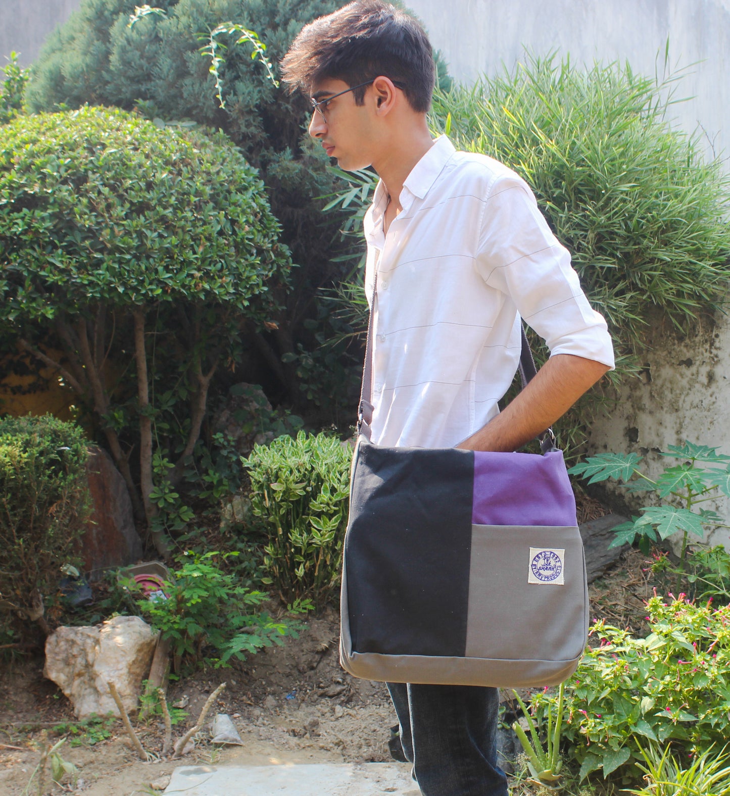 SOD Crossbody (Charcoal and Purple)